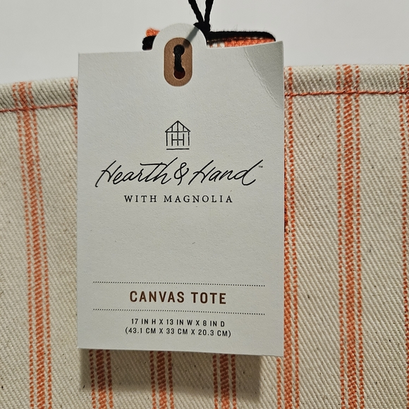 Hearth & Hand With Magnolia Canvas Tote 17x13x8 - Picture 2 of 5